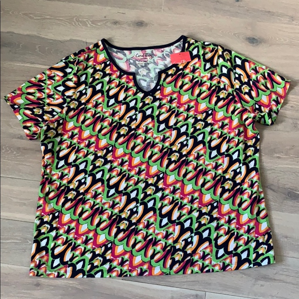 Women’s new coral bay casual top 3X bold colors